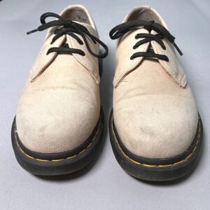Dr. Martens 1461 Beige Canvas 3-Eye Oxford Shoes Mens 8 AW004 KV 01 X